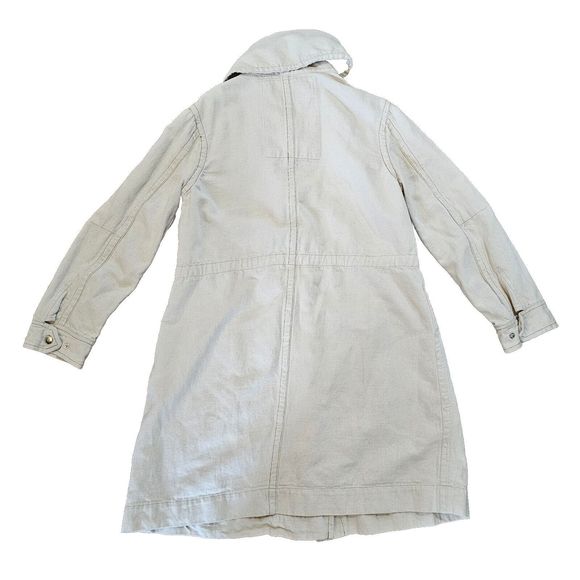Wrap London Jacket US Size 10 Womens Cream Denim Barn Chore Coat - Picture 2 of 6